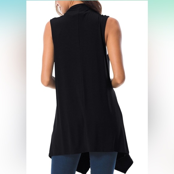 🛍️# 2412 NWT Urban CoCo Sleeveless Silky Cardigan Summer Open Front Vest - Picture 2 of 4